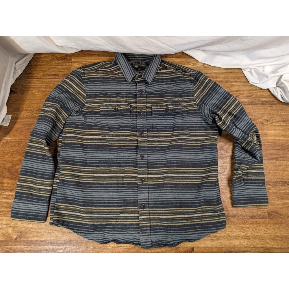 LL Bean Signature 1933 Archive Chamois Cloth Flannel Shirt Striped Mens XXL